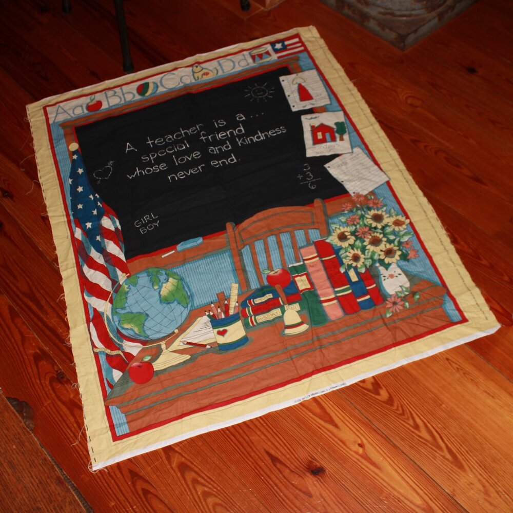 Vintage Fabric Traditions 1995 School Days Fabric Panel